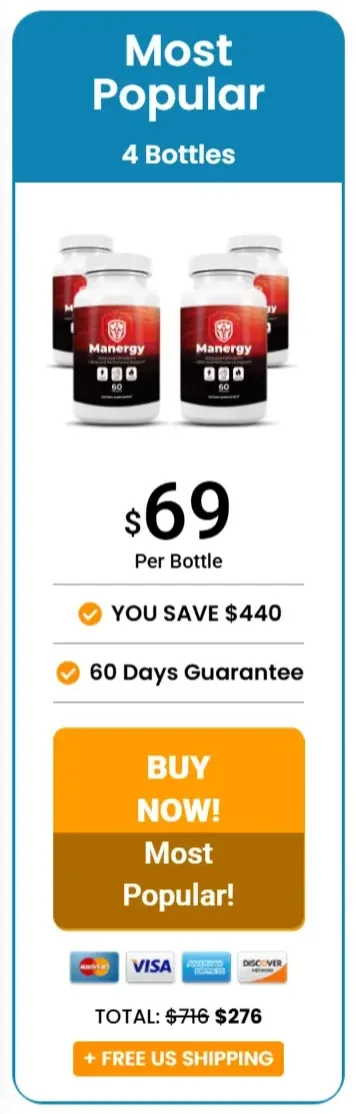 Manergy 4 bottle bundle 120 day supply popular value package